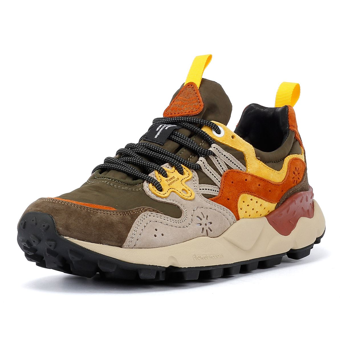 Flower Mountain Yamano 3 Baskets Pour Hommes En Daim Gris/Jaune