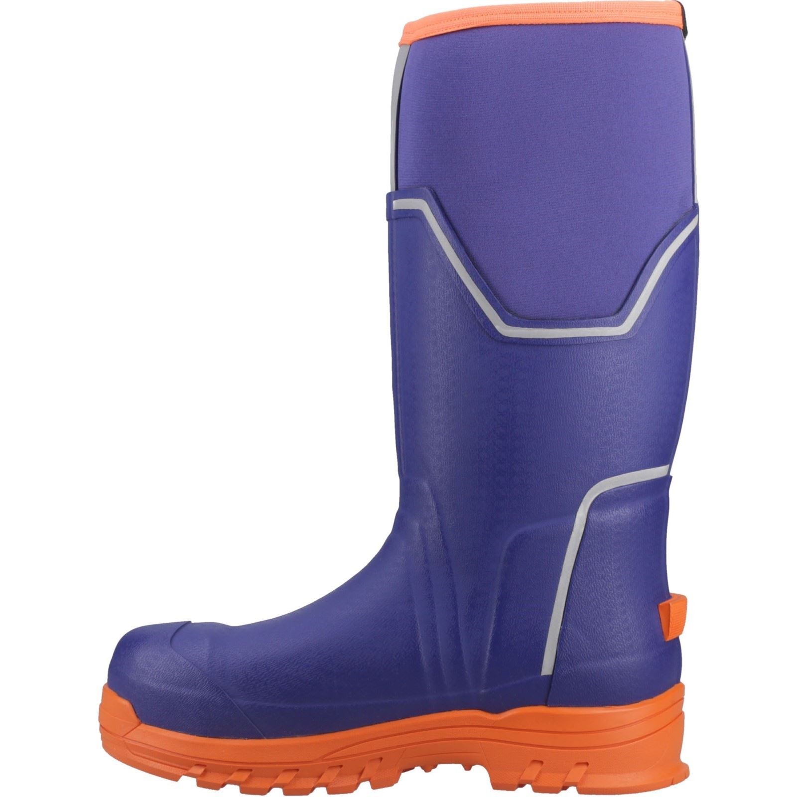 Muck Boots Grit S5 Bottes En Caoutchouc Pour Hommes Bleues/oranges