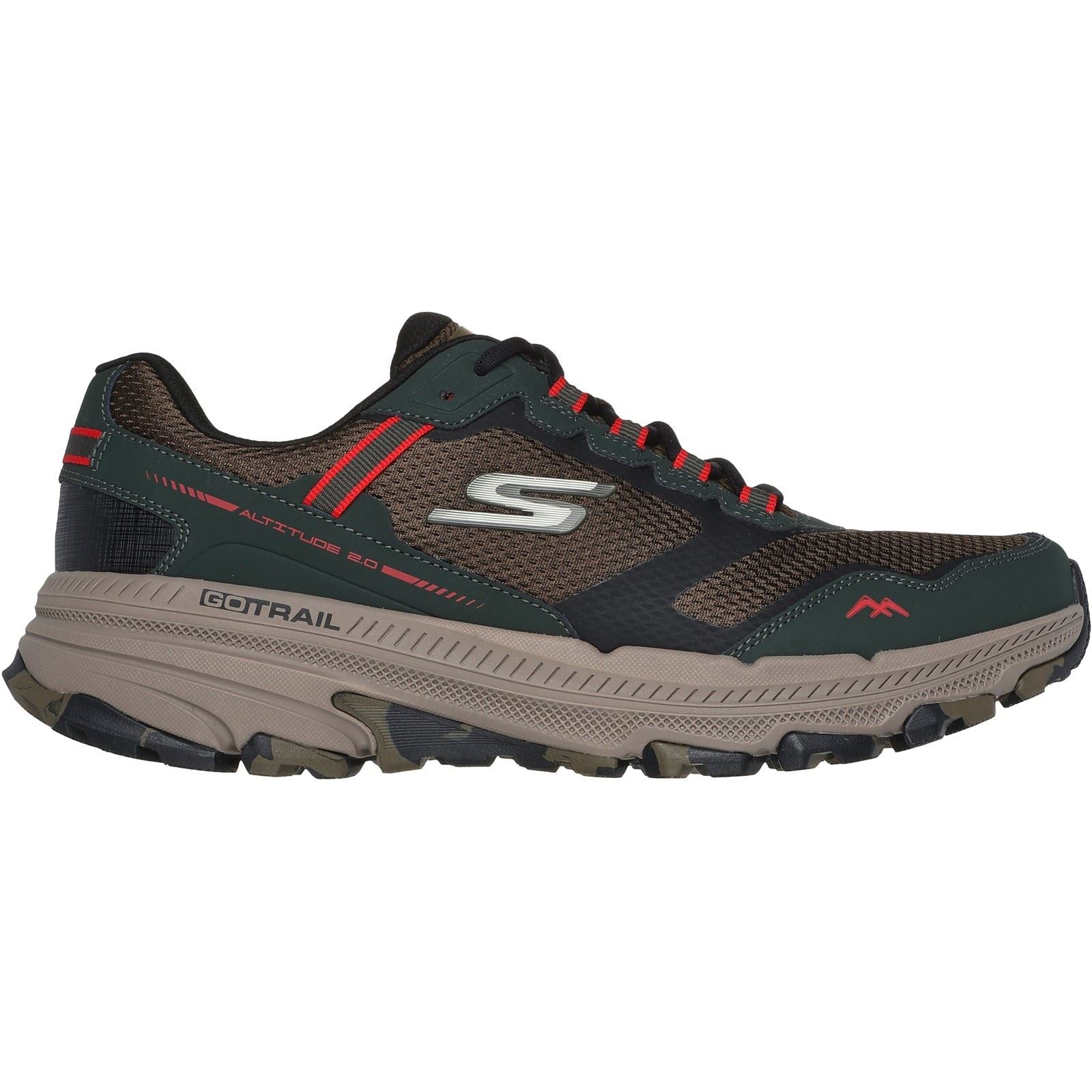 Skechers Performance GO RUN Trail Altitude 2.0 Marble Rock 3 Chaussures De Sport En Cuir Pour Hommes, Olive/Noir