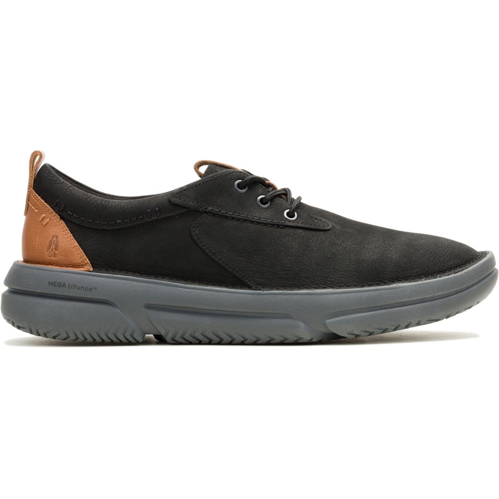 Hush Puppies Baylor Chaussures À Lacets Noires/Noires Pour Hommes En Cuir