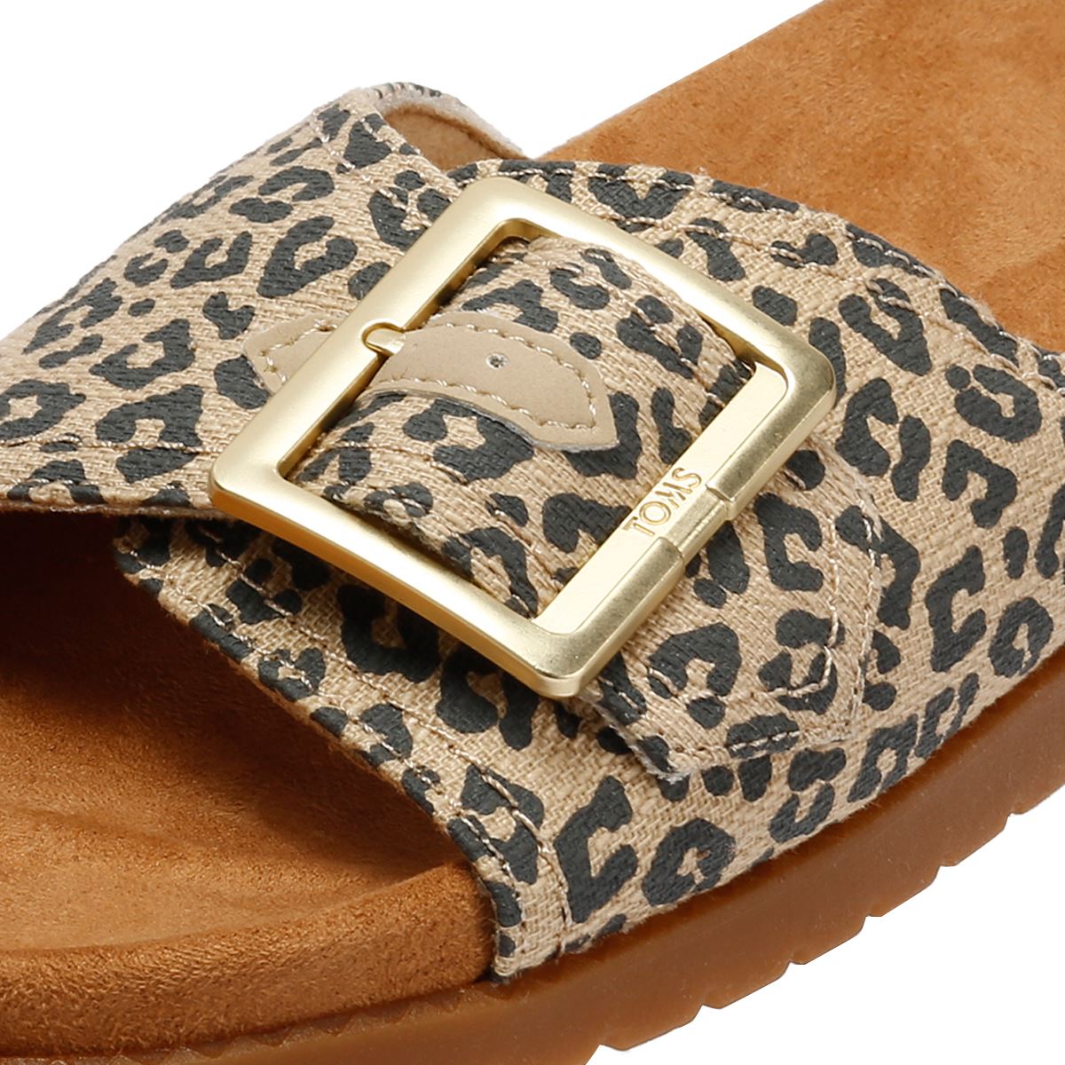 TOMS Marin Slide Sandales Beiges En Textile Pour Femmes