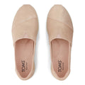 TOMS Alpargata Plus Espadrilles En Cuir Pour Femmes De Couleur Rose Pâle