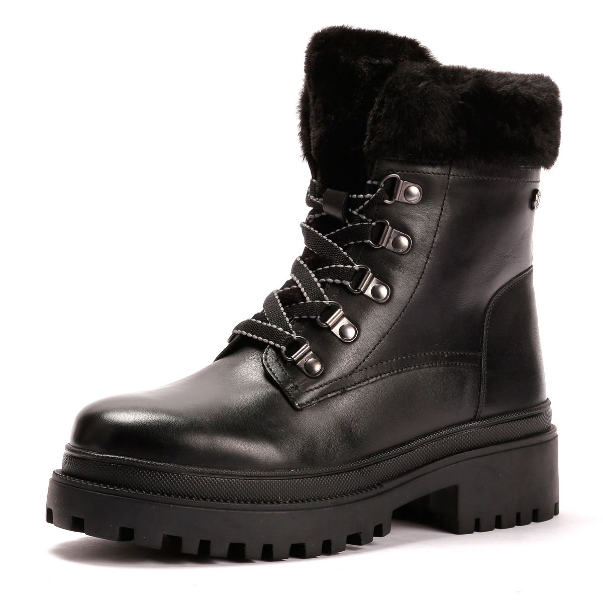 Osprey London The Budapest Bottes Noires En Cuir Pour Femmes