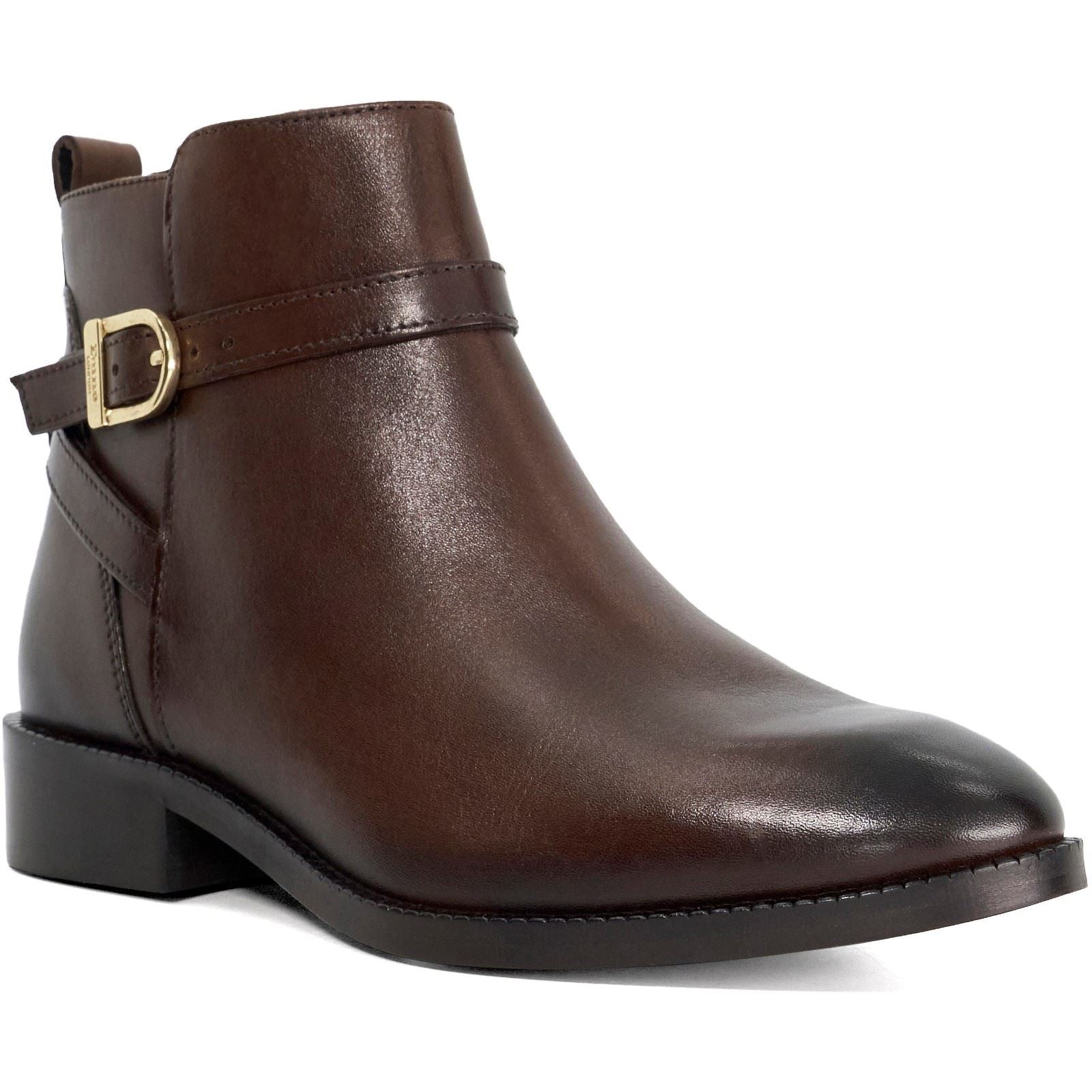 Dune Pemma Bottes En Cuir Pour Femmes Marron
