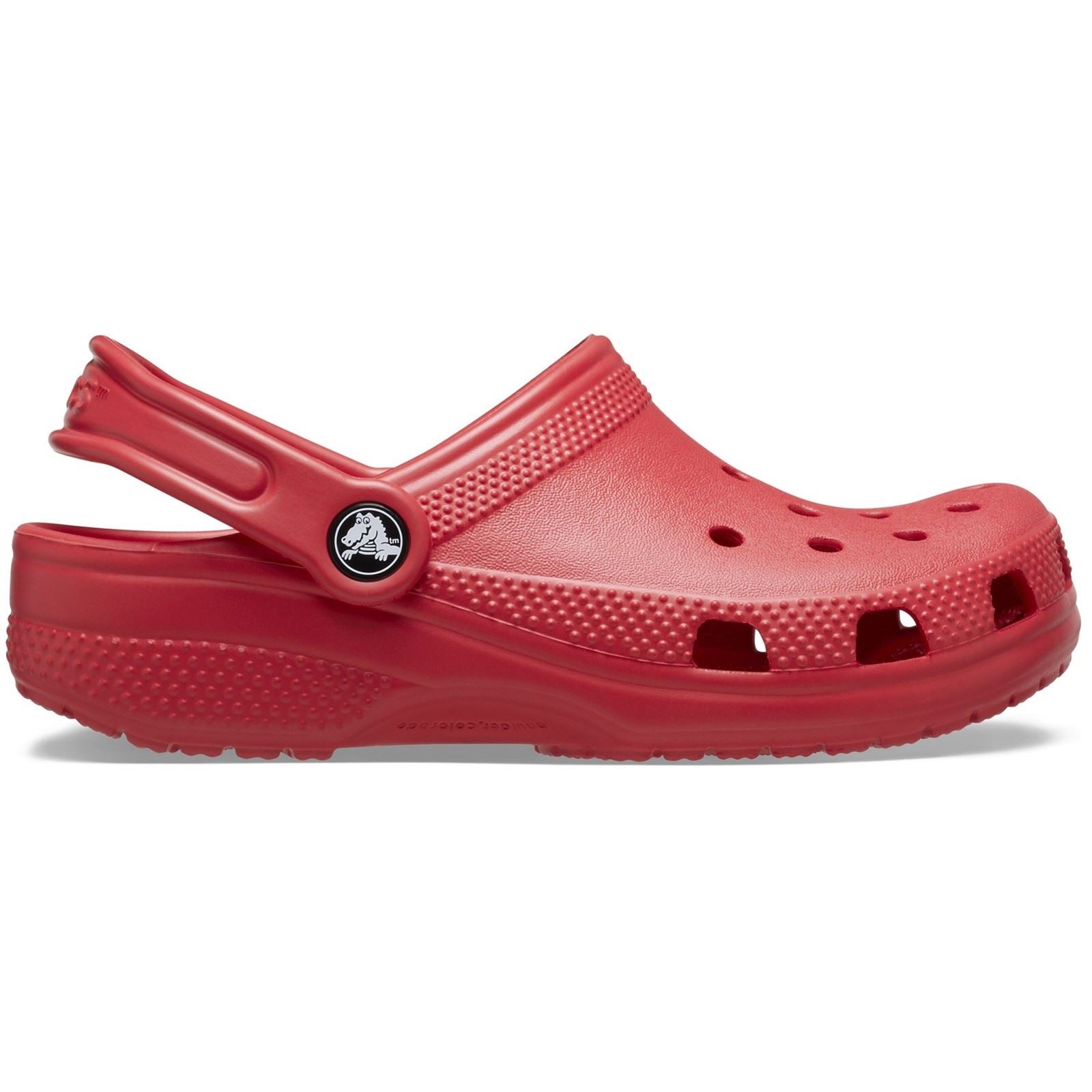 Crocs Kids' Classic Mocassins Rouges En Thermoplastique.