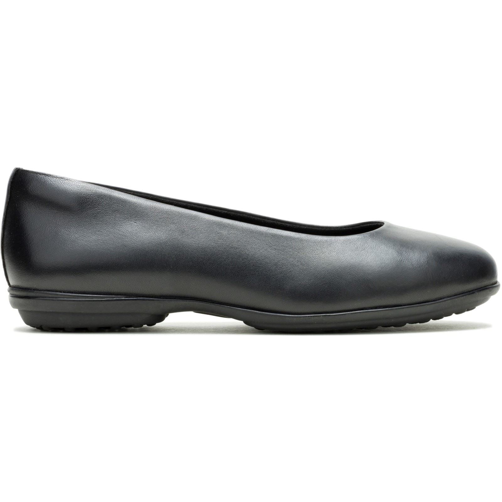 Hush Puppies Alice Flat Ballerines Noires En Cuir Pour Femmes