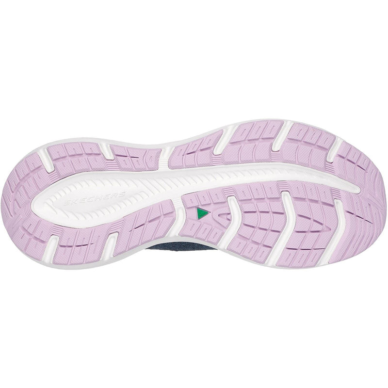 Skechers Edgeride Impression Sneakers En Toile Pour Femmes Bleu Marine/Lavande