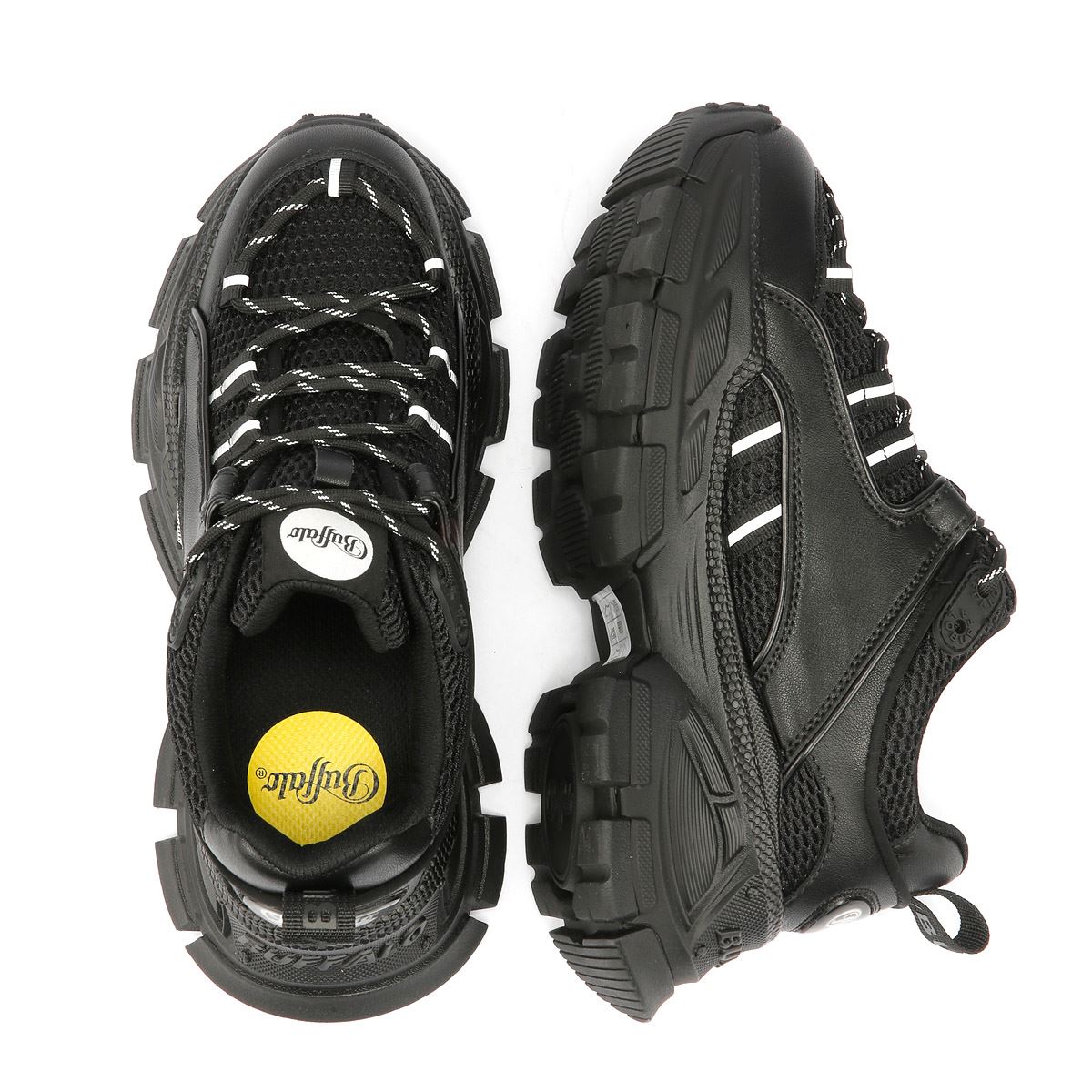 Buffalo Saturn Lace Baskets Noires Pour Femmes