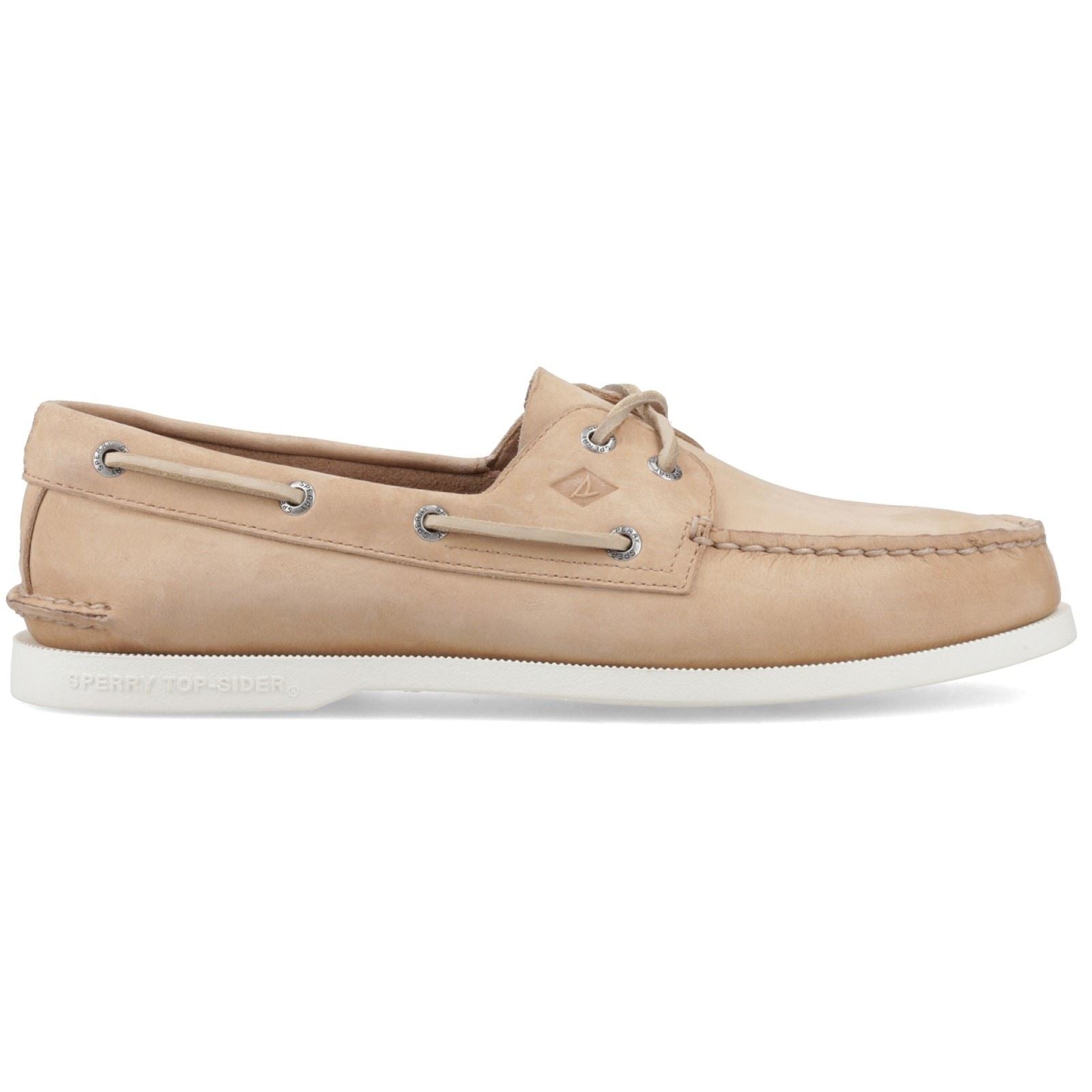 Sperry Authentic 2 Eye Boat Chaussures De Bateau Multi En Lin Pour Hommes En Cuir