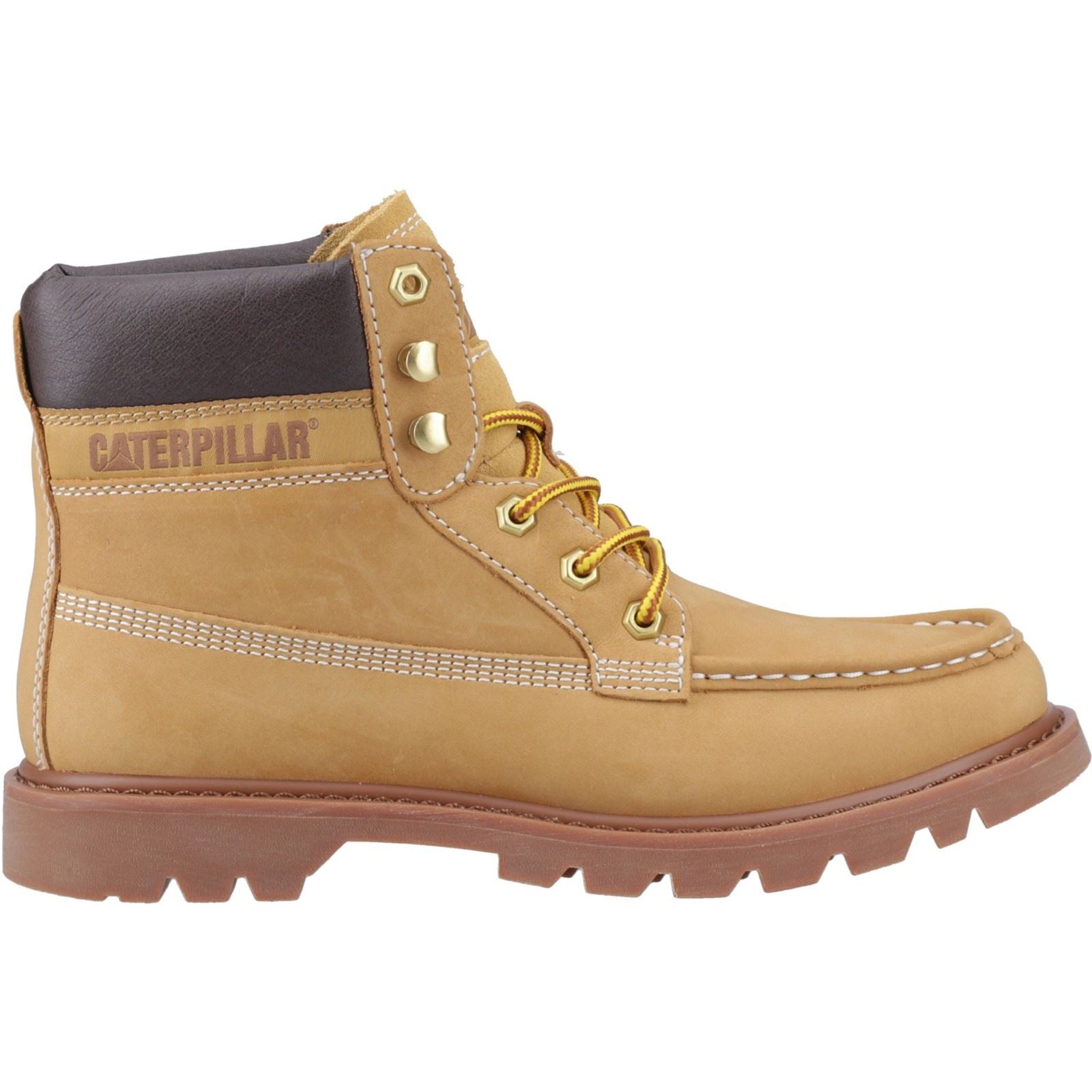 Caterpillar Colorado Moc Toe Bottines À La Cheville En Cuir Pour Hommes Honey Reset