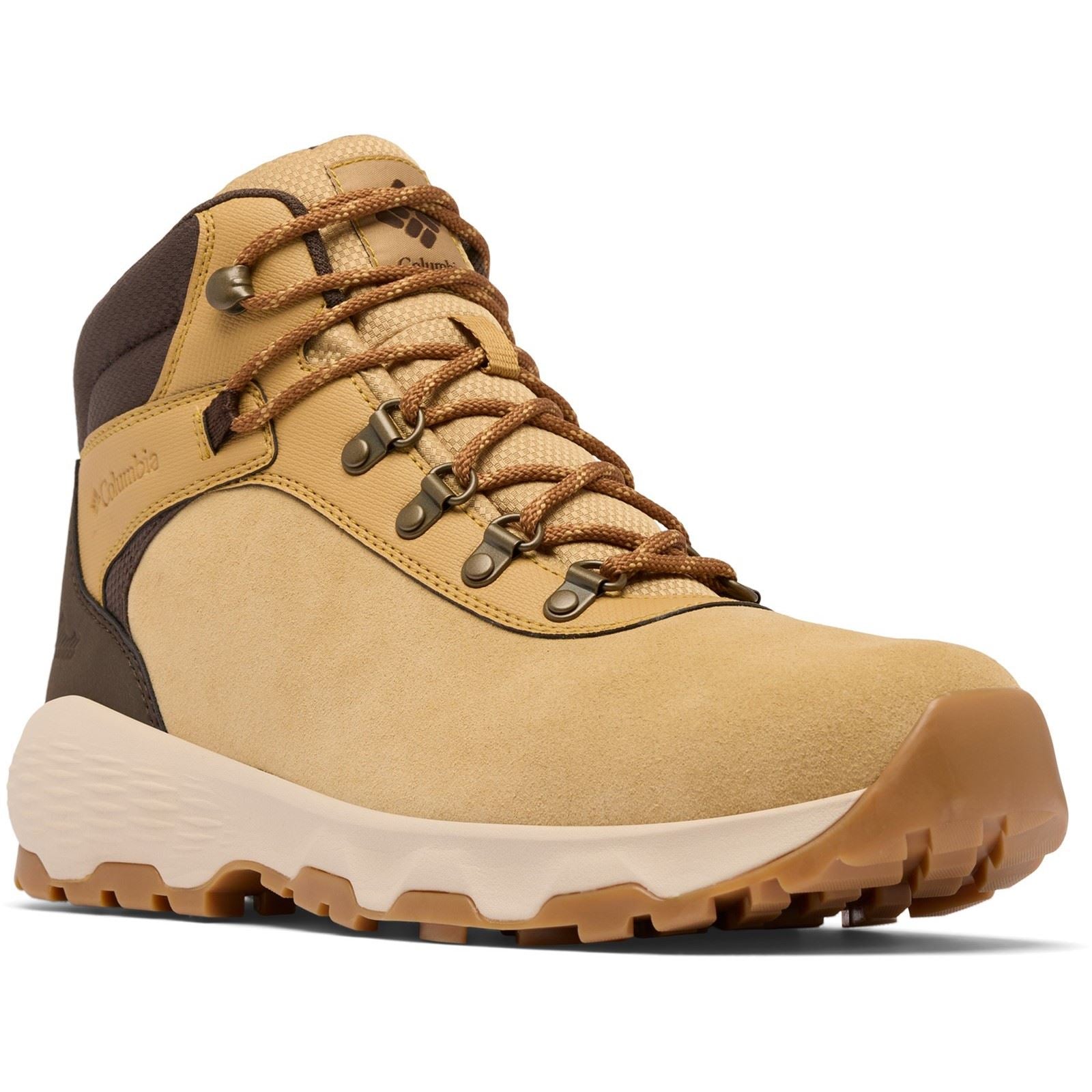 Columbia Newton Wander Bottes De Randonnée En Cuir Suédé Pour Hommes Curry/Cordovan