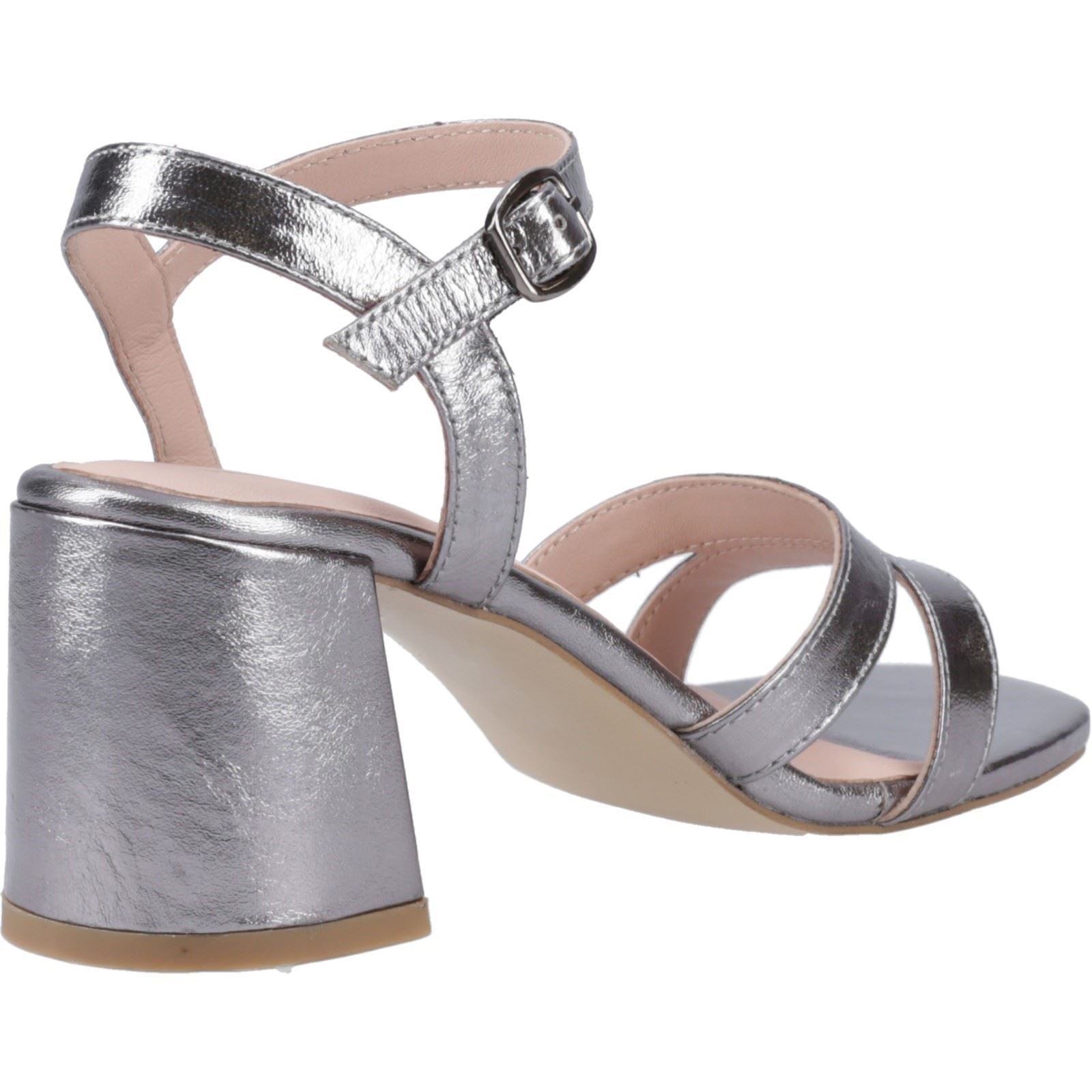 Hush Puppies Nalani Sandales Pour Femmes En Cuir Couleur Étain