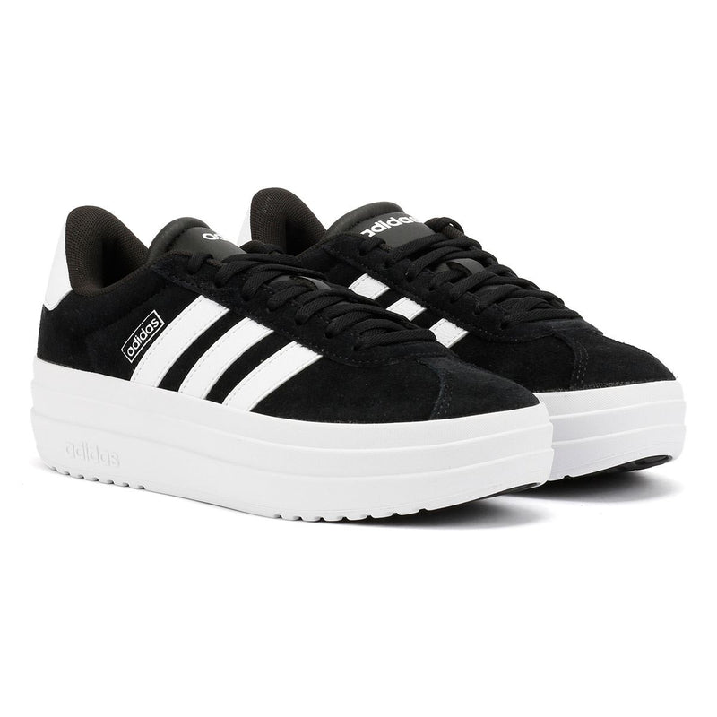 Adidas VL Court Bold Baskets Noires En Cuir Pour Femmes