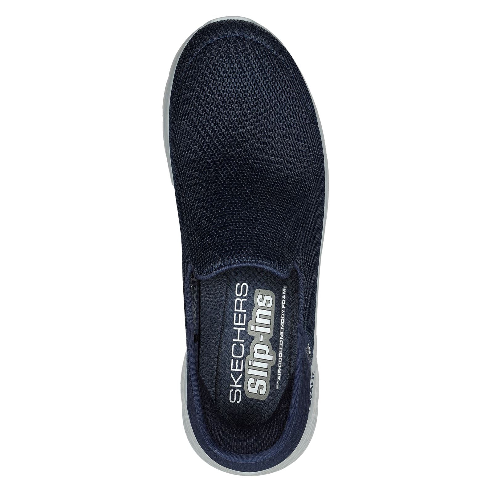 Skechers Go Walk Flex No Hands Baskets En Synthétique Pour Homme, Couleur Marine