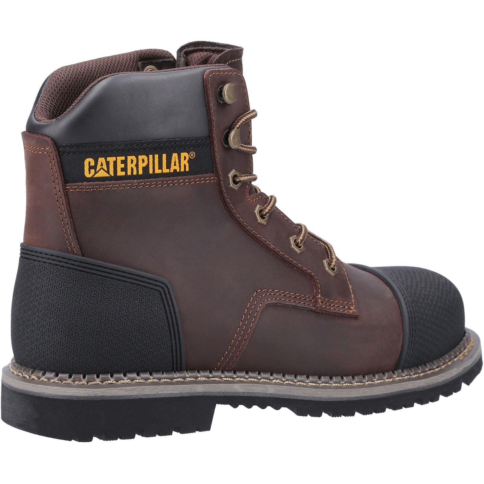 Caterpillar  Bottes De Sécurité En Cuir Marron Powerplant S3