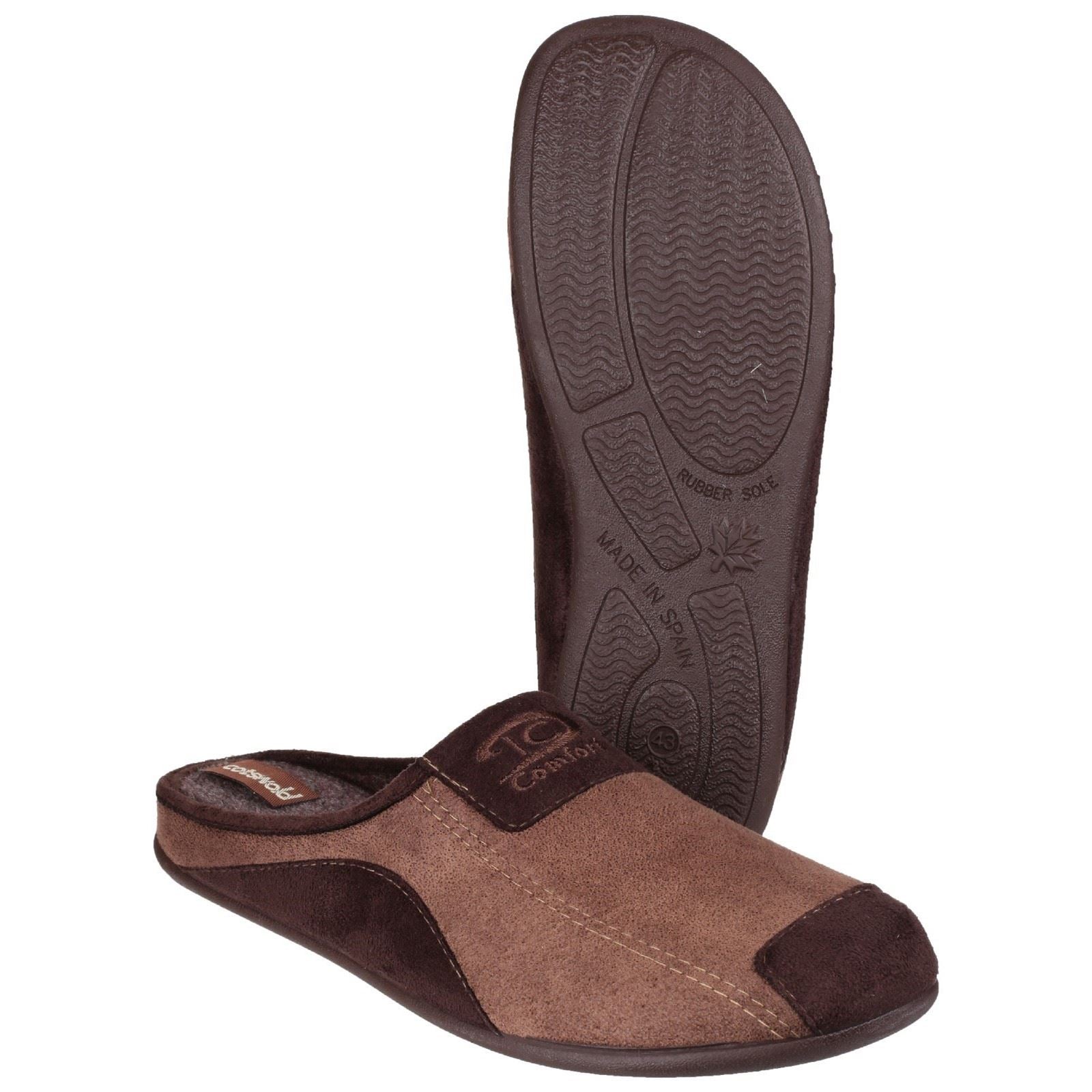 Cotswold Westwell Chaussons En Tissu Pour Hommes, Marron