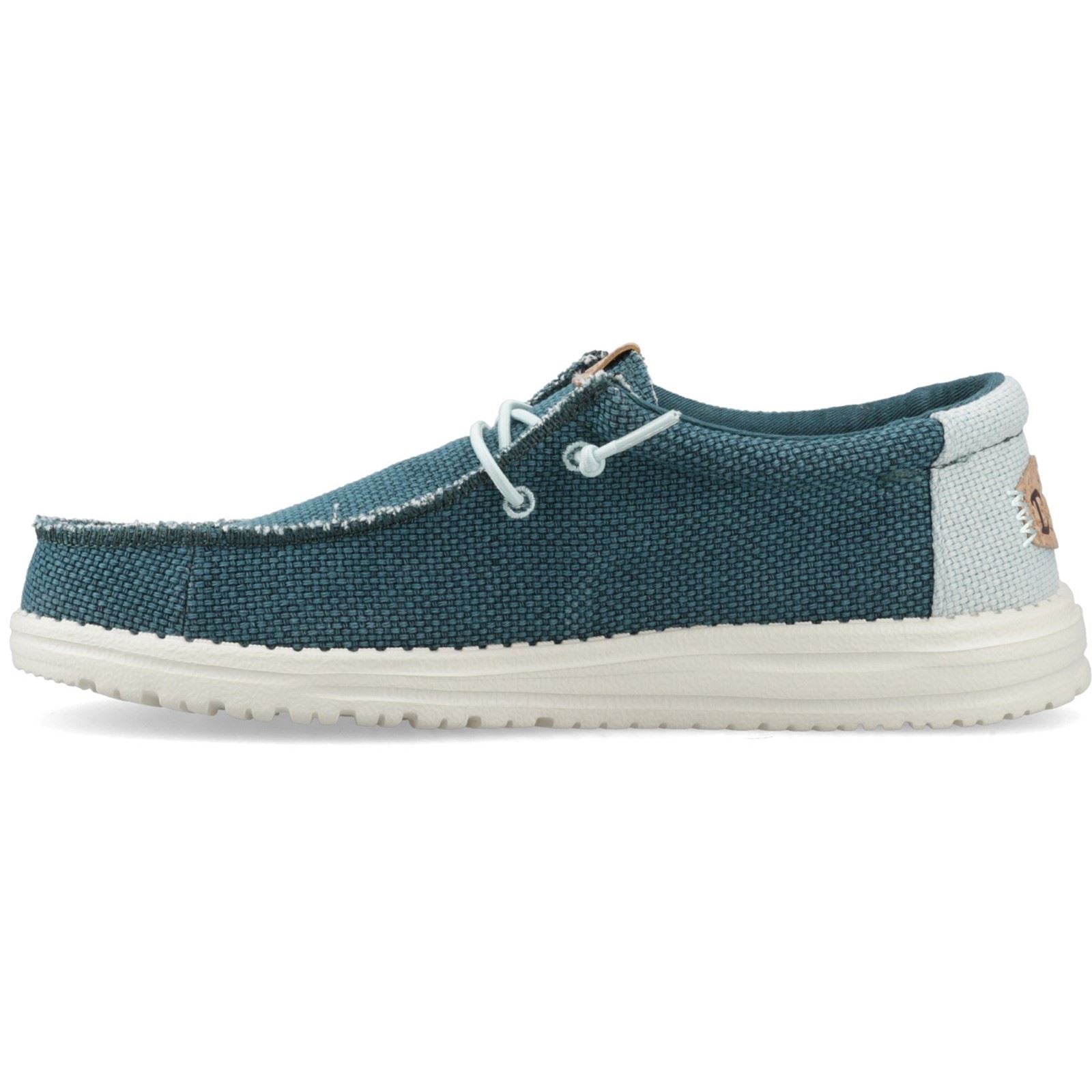HEYDUDE Wally Braided Mocassins En Polyester Pour Hommes Vert Foncé/Gris Portuaire