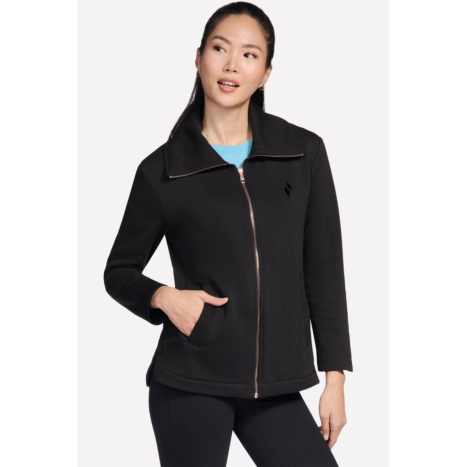 Skechers Performance GO SNUGGLE Tunic Jacket Veste Noire Pour Femmes