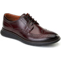 Base London Flight 25 Chaussures Richelieu En Cuir Pour Hommes De Couleur Bordeaux