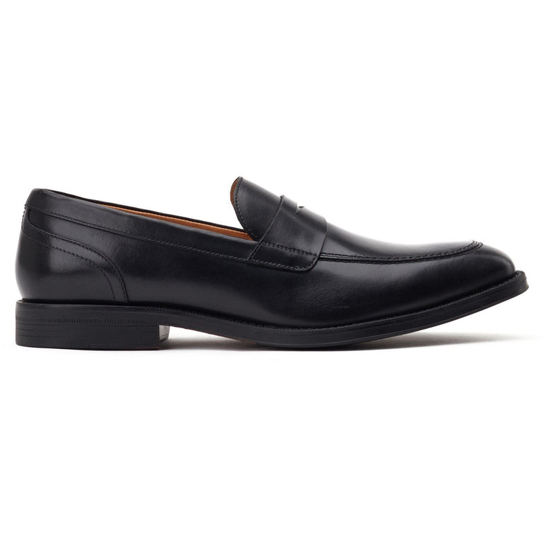 Base London Kennedy Chaussures En Cuir Pour Hommes Noires À Enfiler