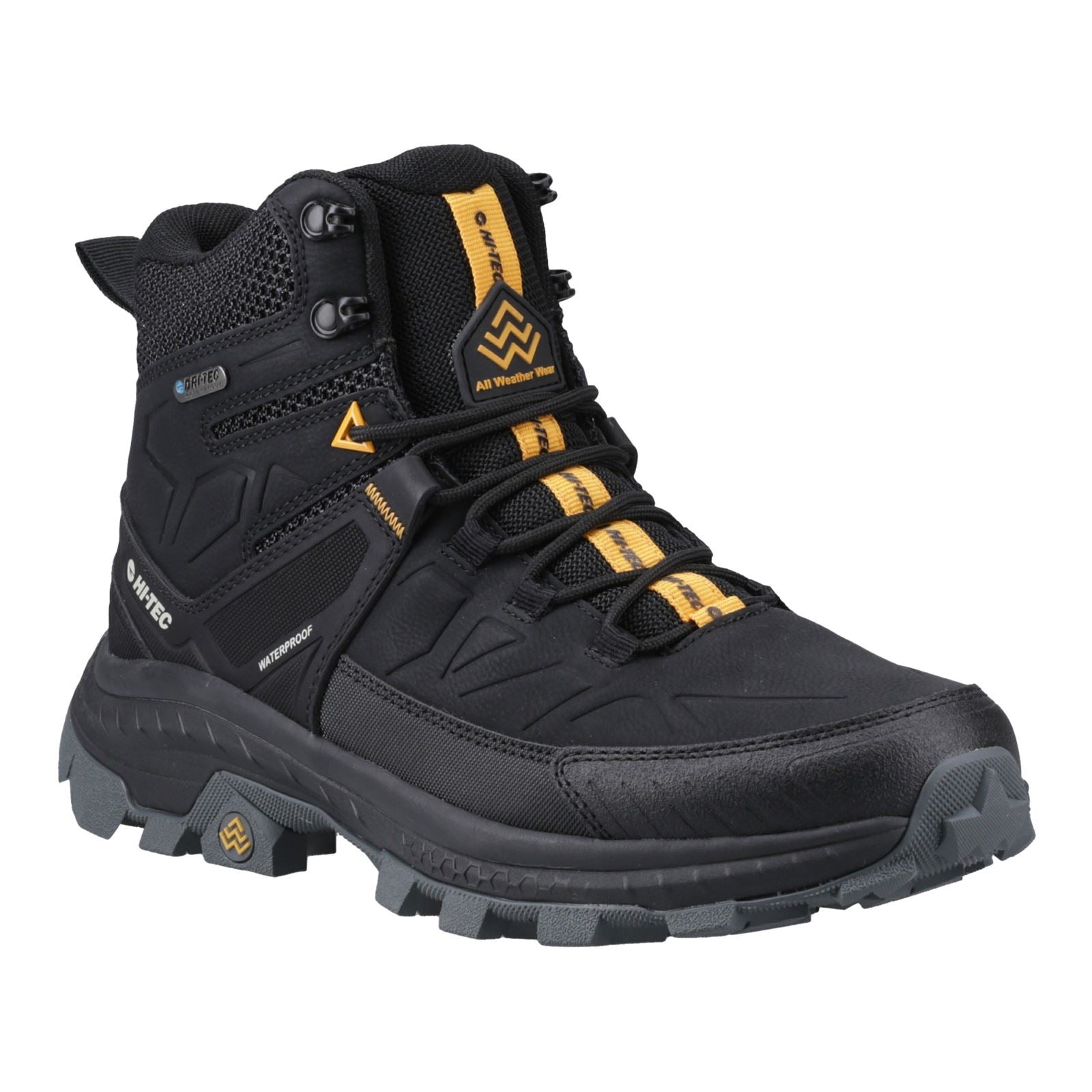 Hi-Tec Rainier Chaussures De Randonnée Noires Pour Homme En Polyester
