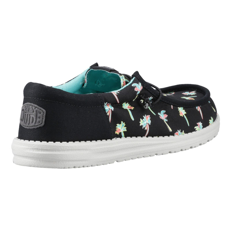 HEYDUDE Wally Funk Party Palm Chaussures Mocassins Homme En Coton Noir/Multicolore