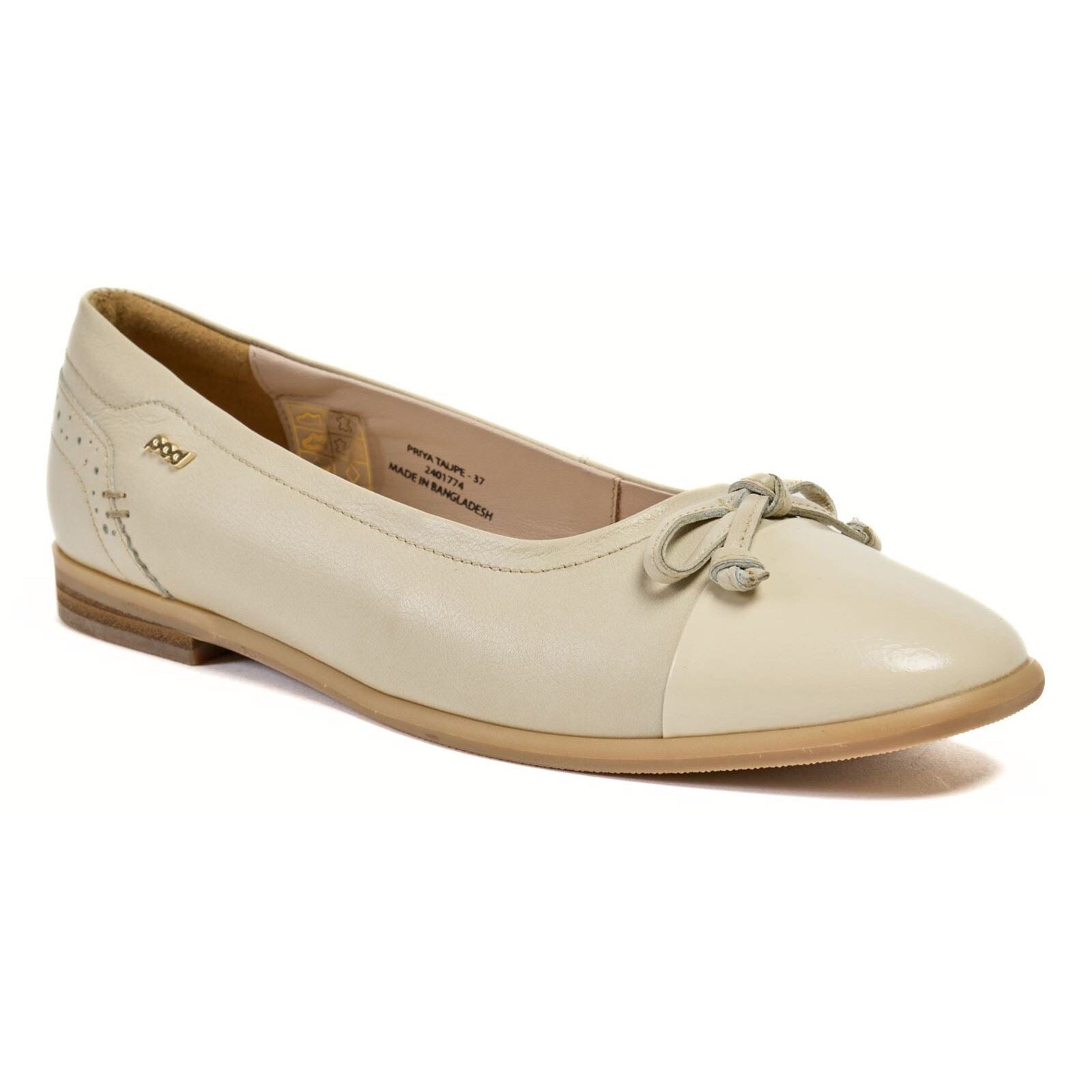Pod Priya Femmes, Ballerines En Cuir Taupe
