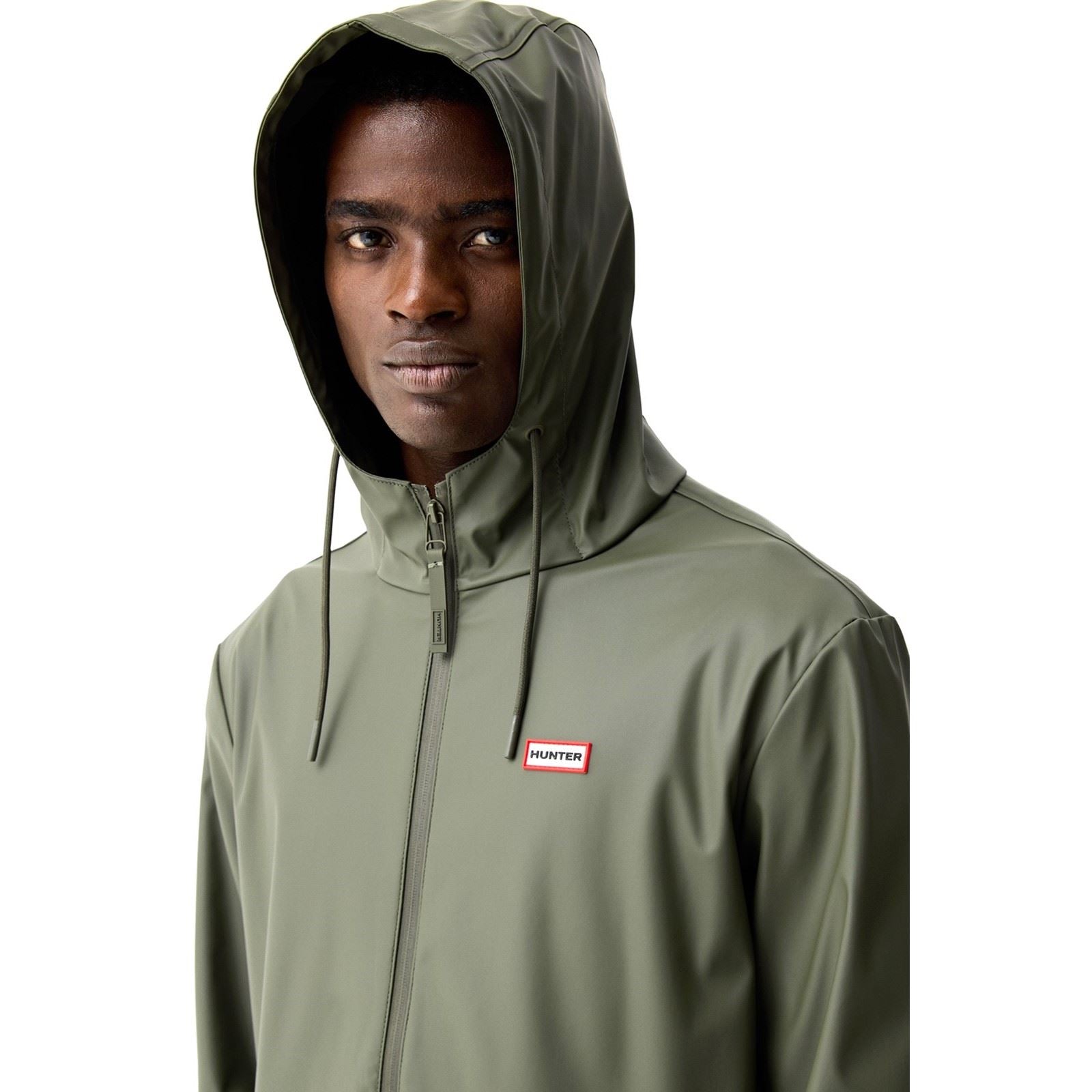Hunter Andrea PU Rain Coat Manteau De Pluie Vert Unisexe Pour Adultes