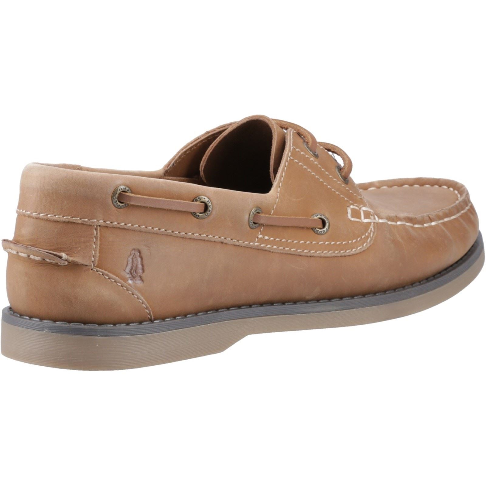 Hush Puppies Wilson Chaussures Bateau En Cuir Pour Hommes Couleur Tan