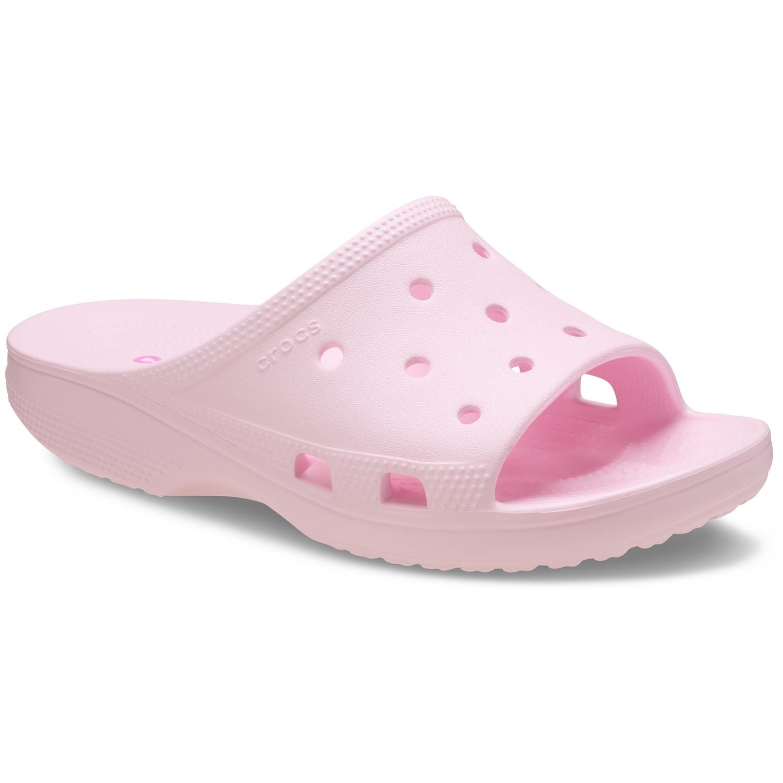 Crocs Classic Slide Claquettes En Lait Rose Pour Femmes En Thermoplastique