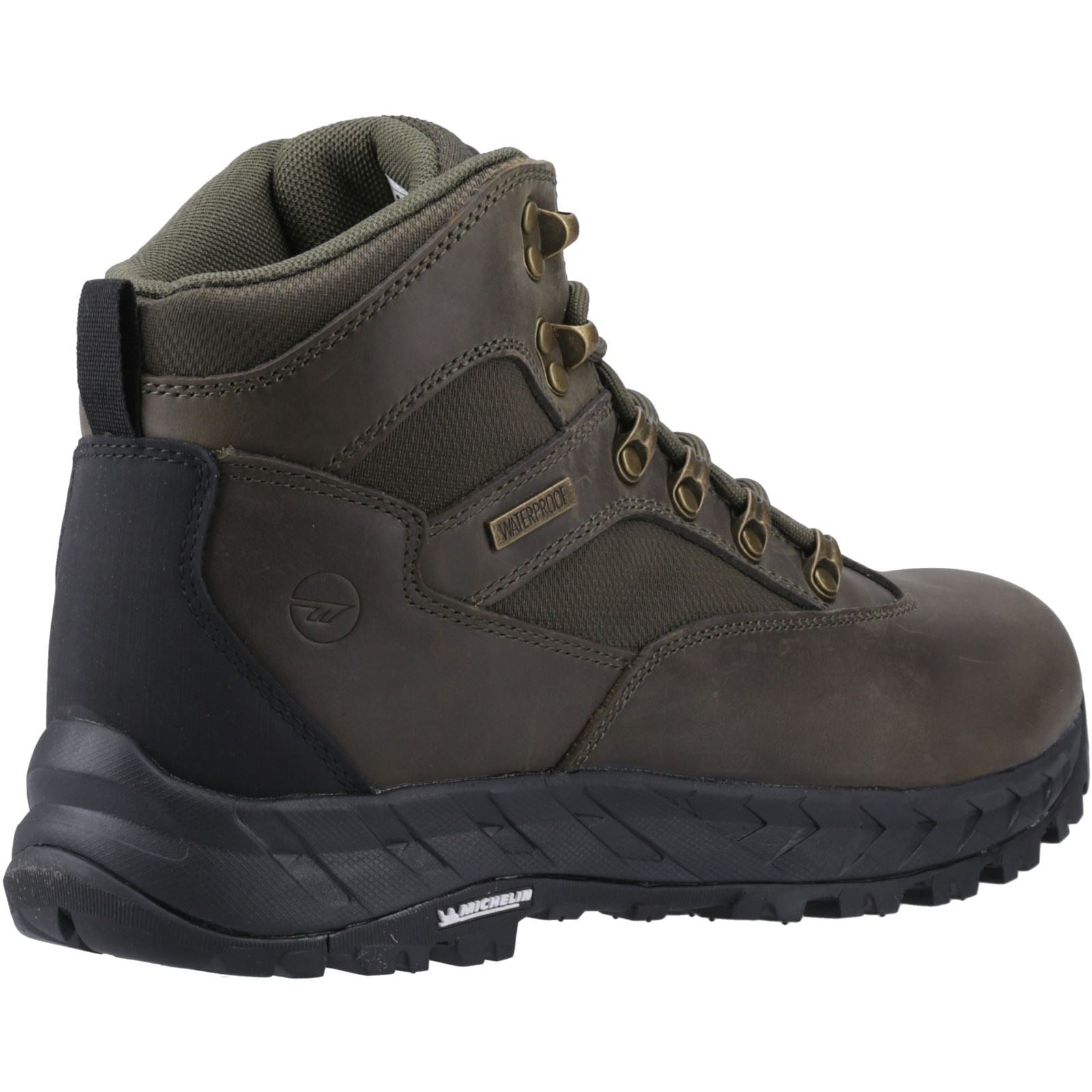 Hi-Tec Euro Trail Chaussures De Randonnée En Cuir Pour Homme Couleur Kaki
