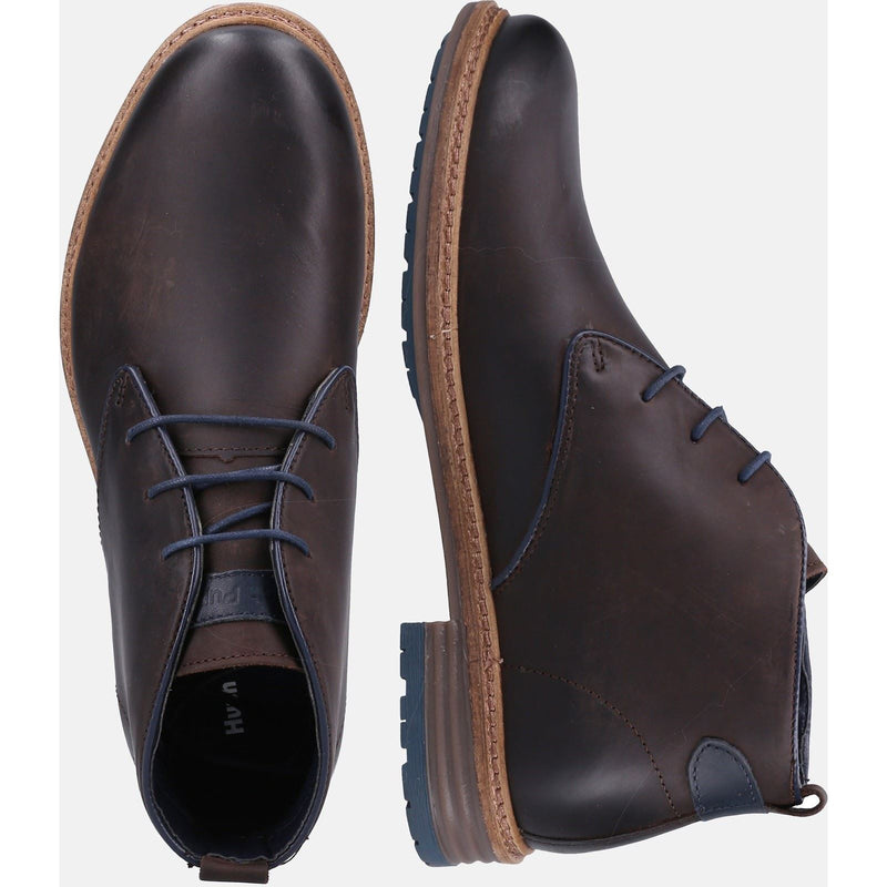 Hush Puppies Jonas Chukka Bottes En Cuir Marron Pour Hommes