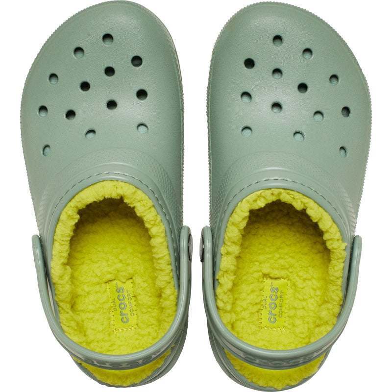 Crocs Classic Lined Sabots En Mousse Unisexes Pour Enfants En Thermoplastique