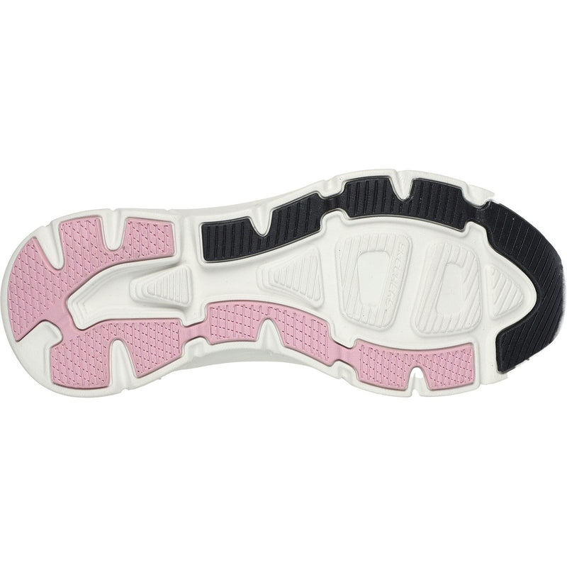 Skechers D'Lux Walker 2.0 Baskets En Polyester Pour Femme Noir/Rose