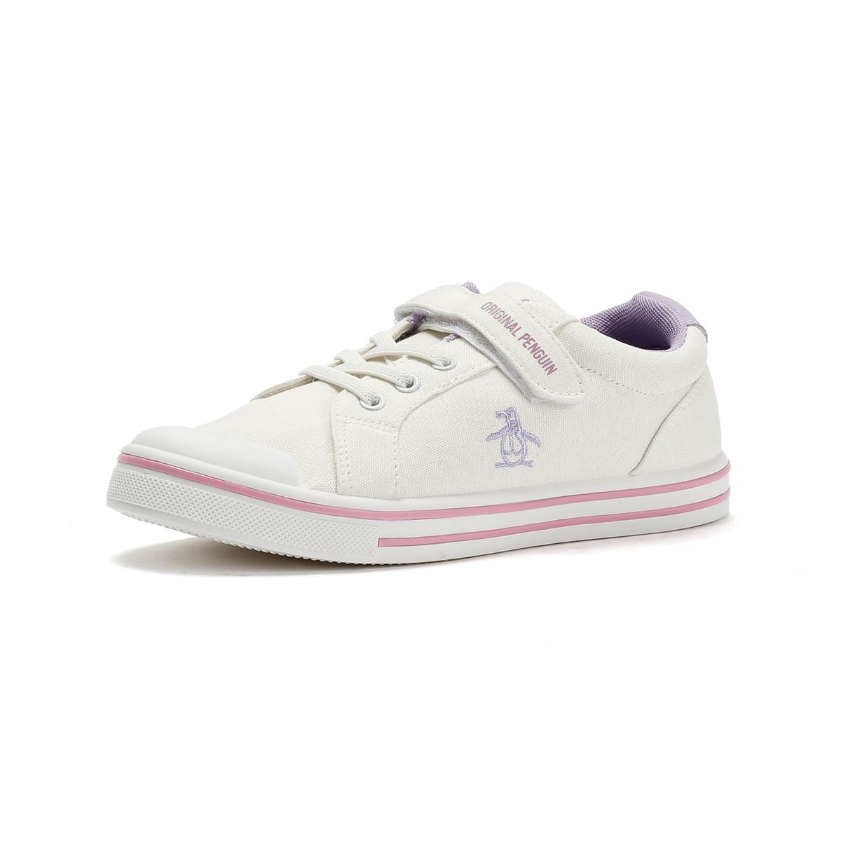 Penguin Junior Rainbow Baskets Blanches Pour Filles En Toile