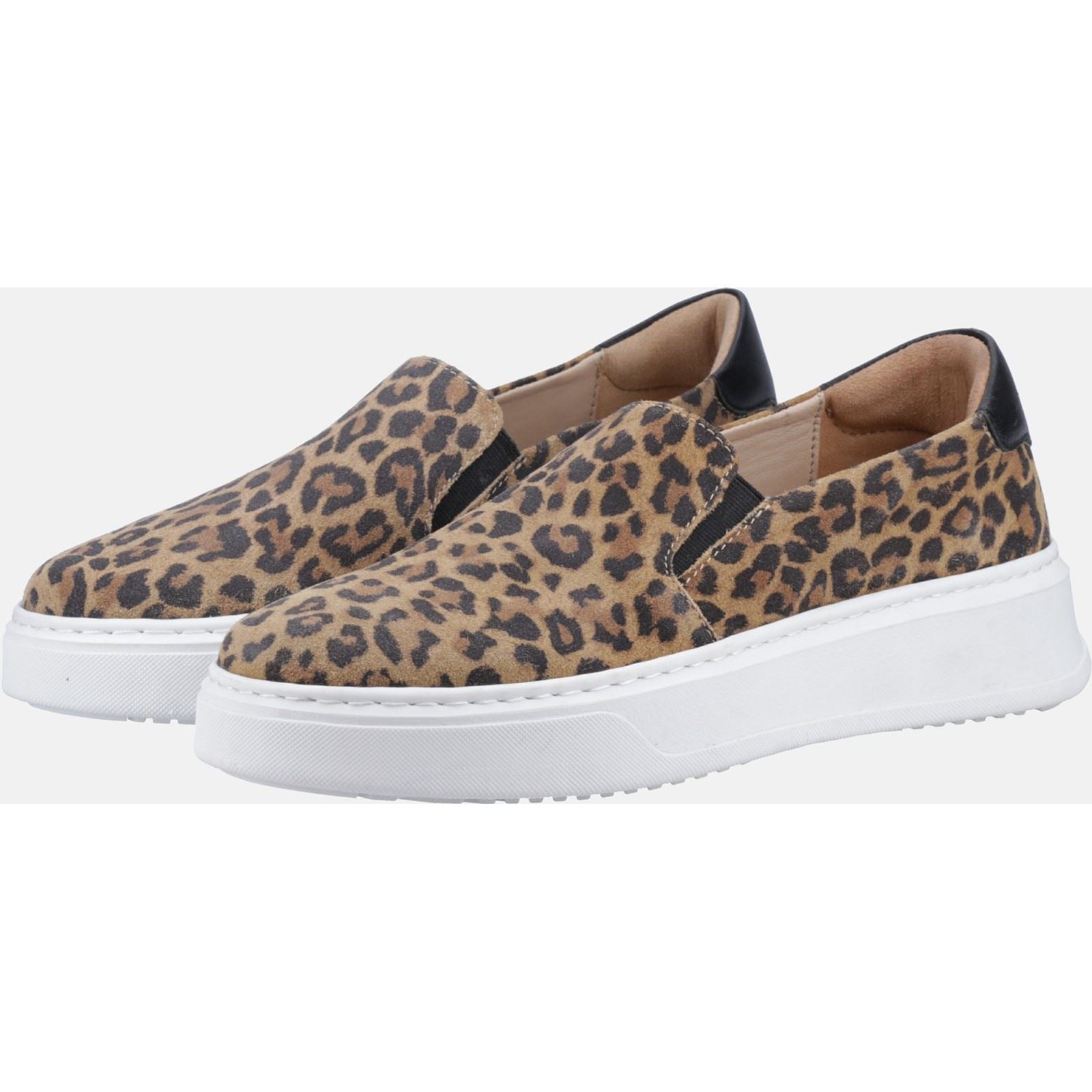 Hush Puppies Corinne Baskets Léopard En Cuir Pour Femmes