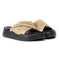 Desert Fleur Gabbro Sandales Pour Femmes En Satin Doré