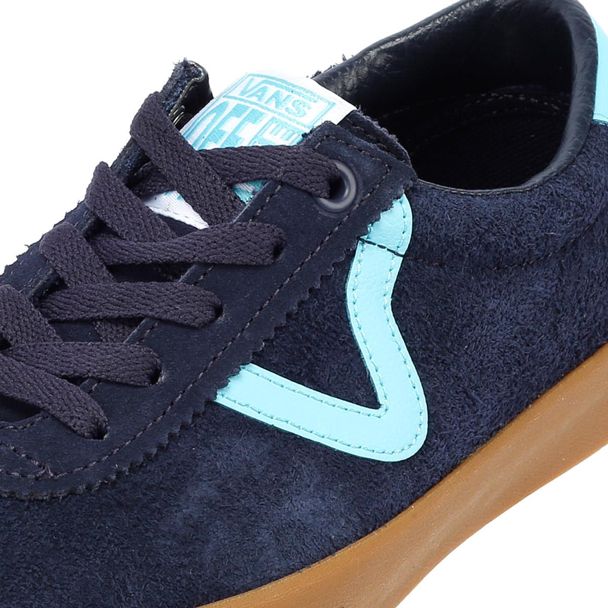 Vans Sport Low Baskets En Daim Bleu/Gomme Pour Femmes