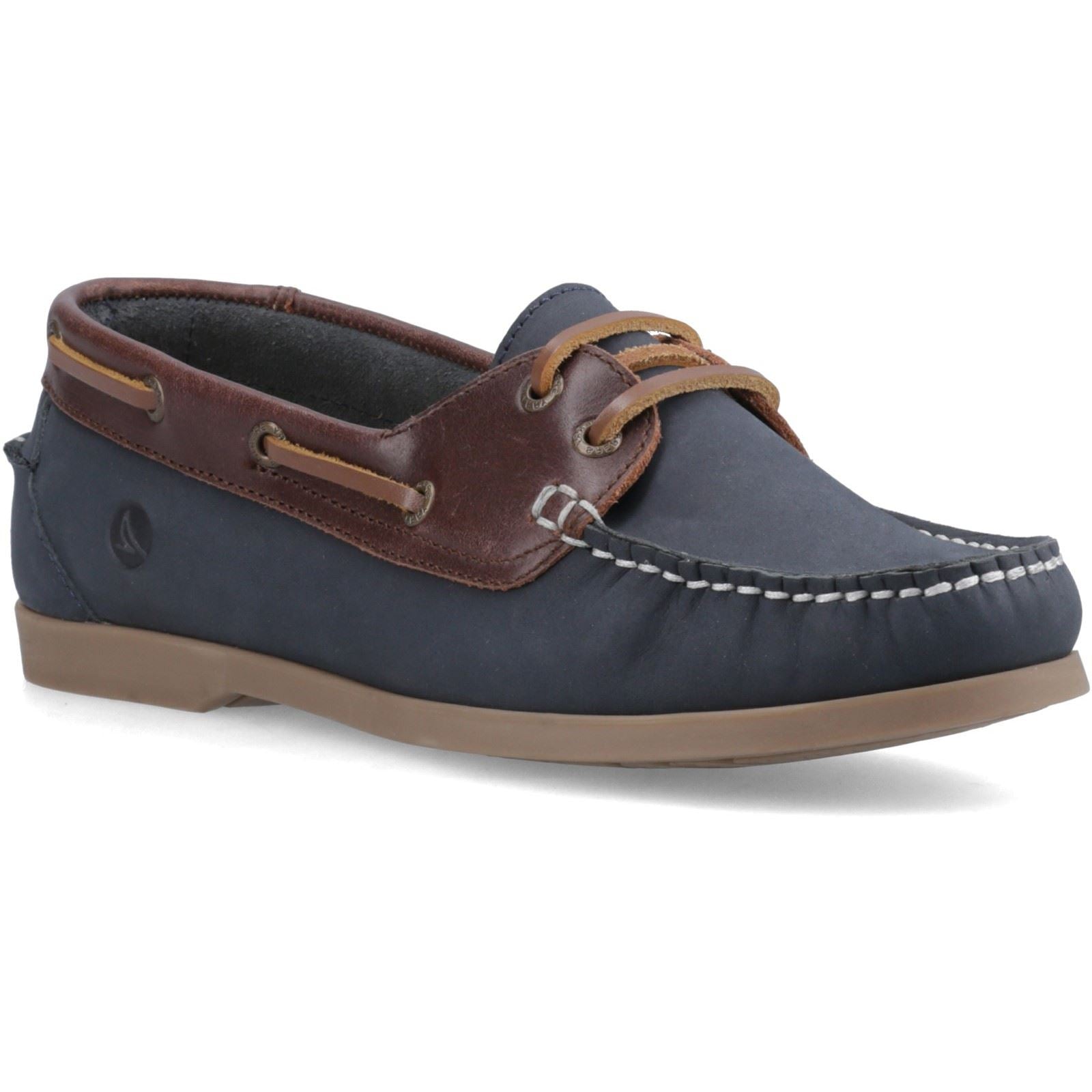 Sperry Balboa 2 Eye Boat Chaussures Bateau En Nubuck Pour Femmes Bleu Marine/Marron