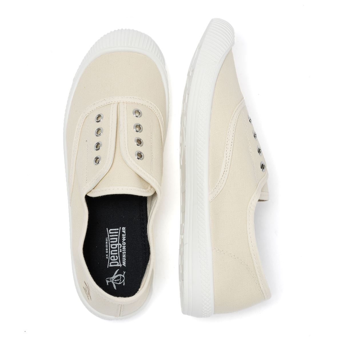 Penguin Anita Chaussures Blanches En Toile Pour Femmes
