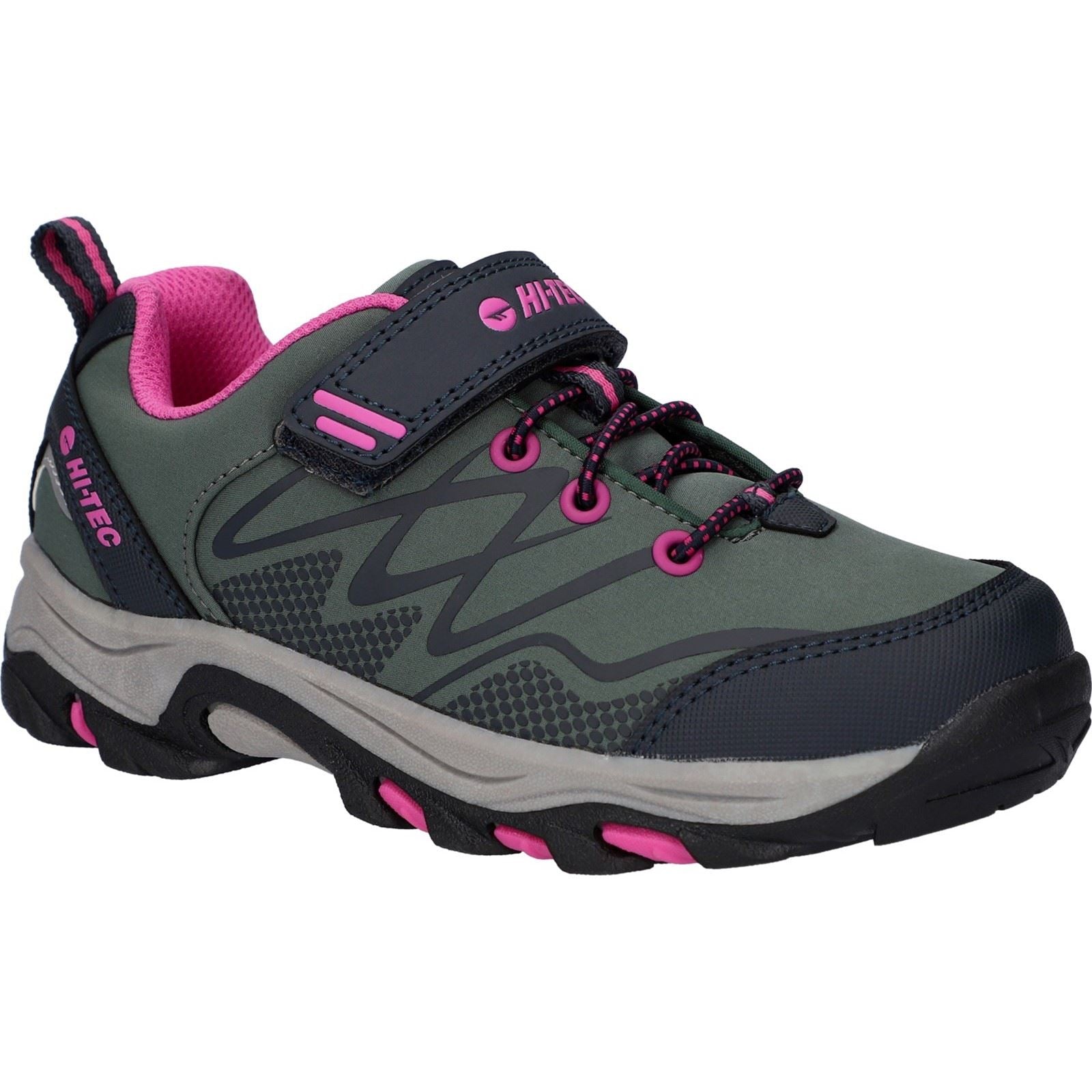 Hi-Tec Blackout Low Bottes De Randonnée En Polyester Soft Shell Pour Fille Couleur Dark Forest/India Ink/Rose