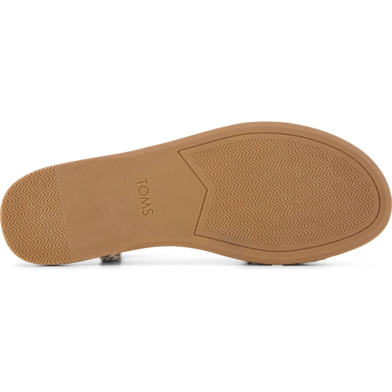TOMS Mar Sandales En Cuir Pour Femmes Couleur Avoine