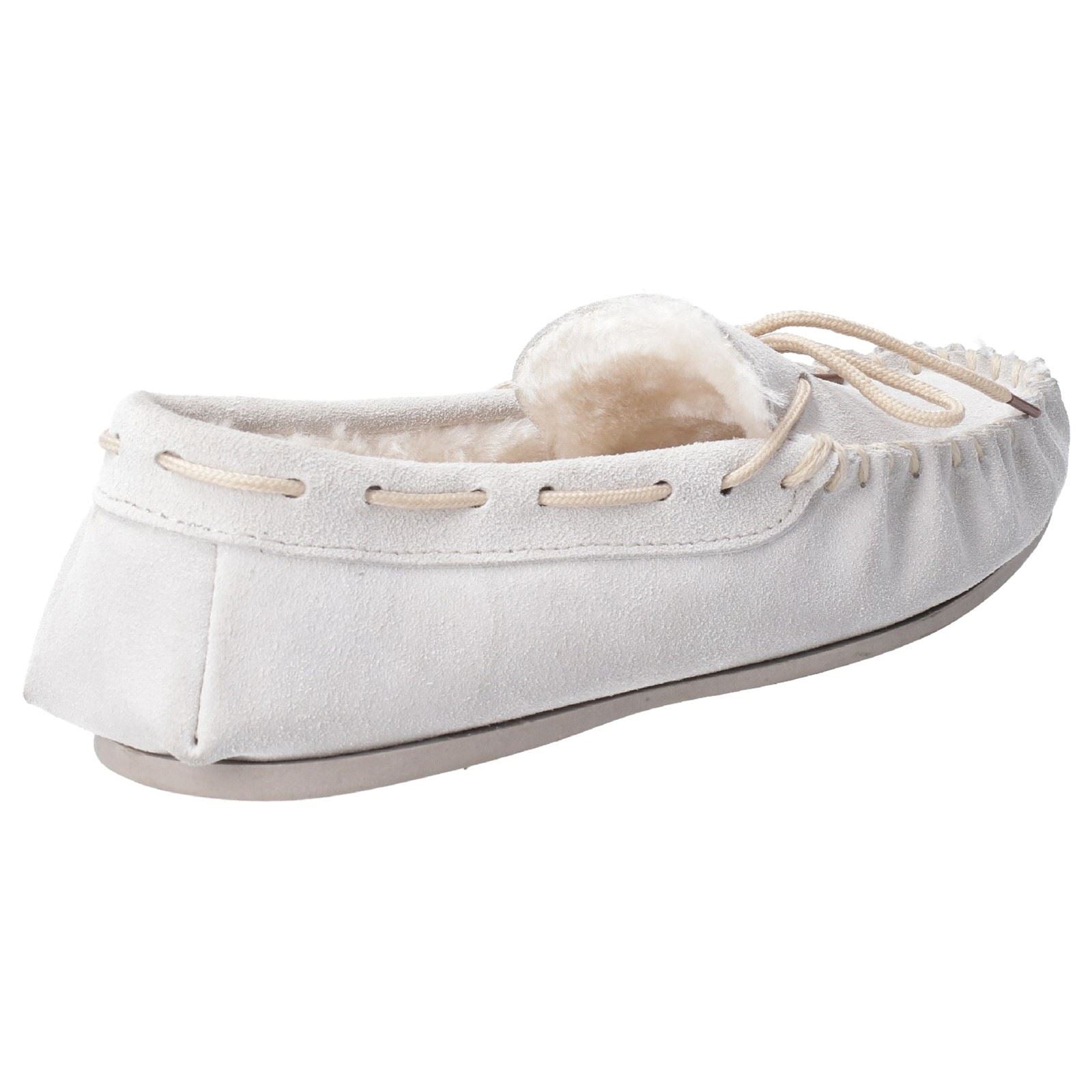 Hush Puppies Allie Chaussons Beiges En Daim Pour Femmes