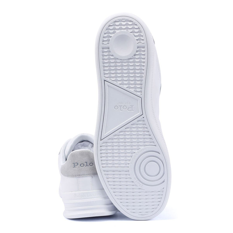 Ralph Lauren Heritage Court II Baskets Blanches En Cuir Pour Hommes