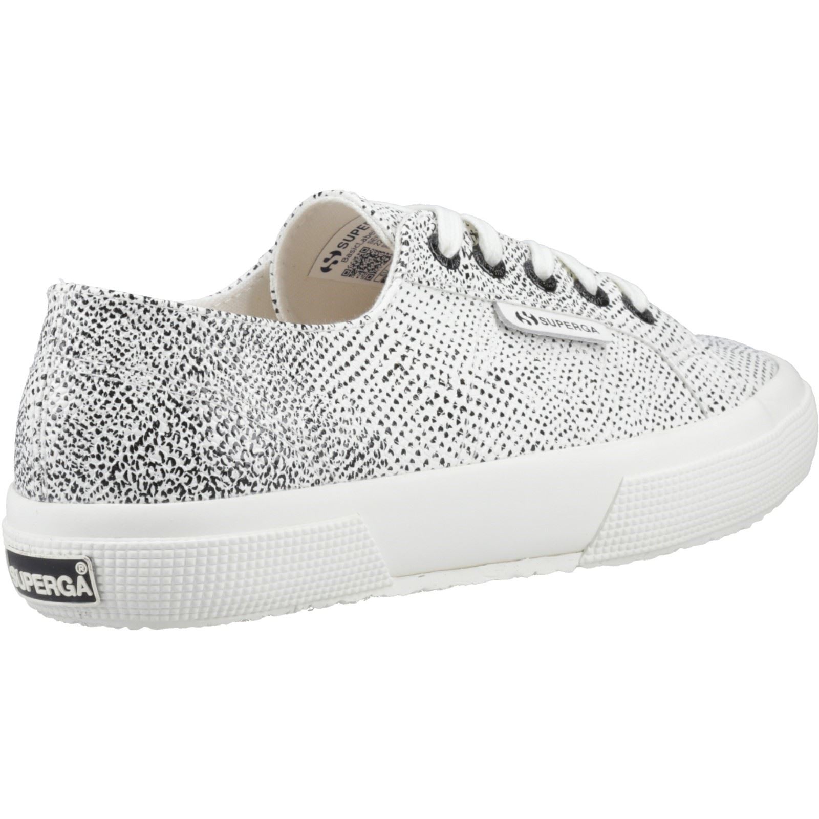Superga 2730 Micro Faux Snake Sneakers Femme En Simili Cuir Blanc Avorio/Serpent Noir