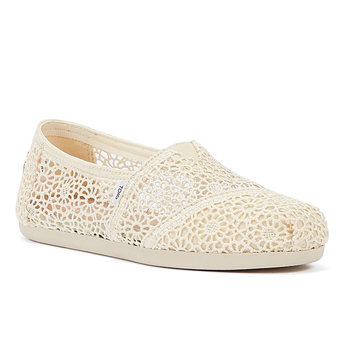 TOMS Apargata Crochet Natural Espadrilles Femmes Beige Sandal
