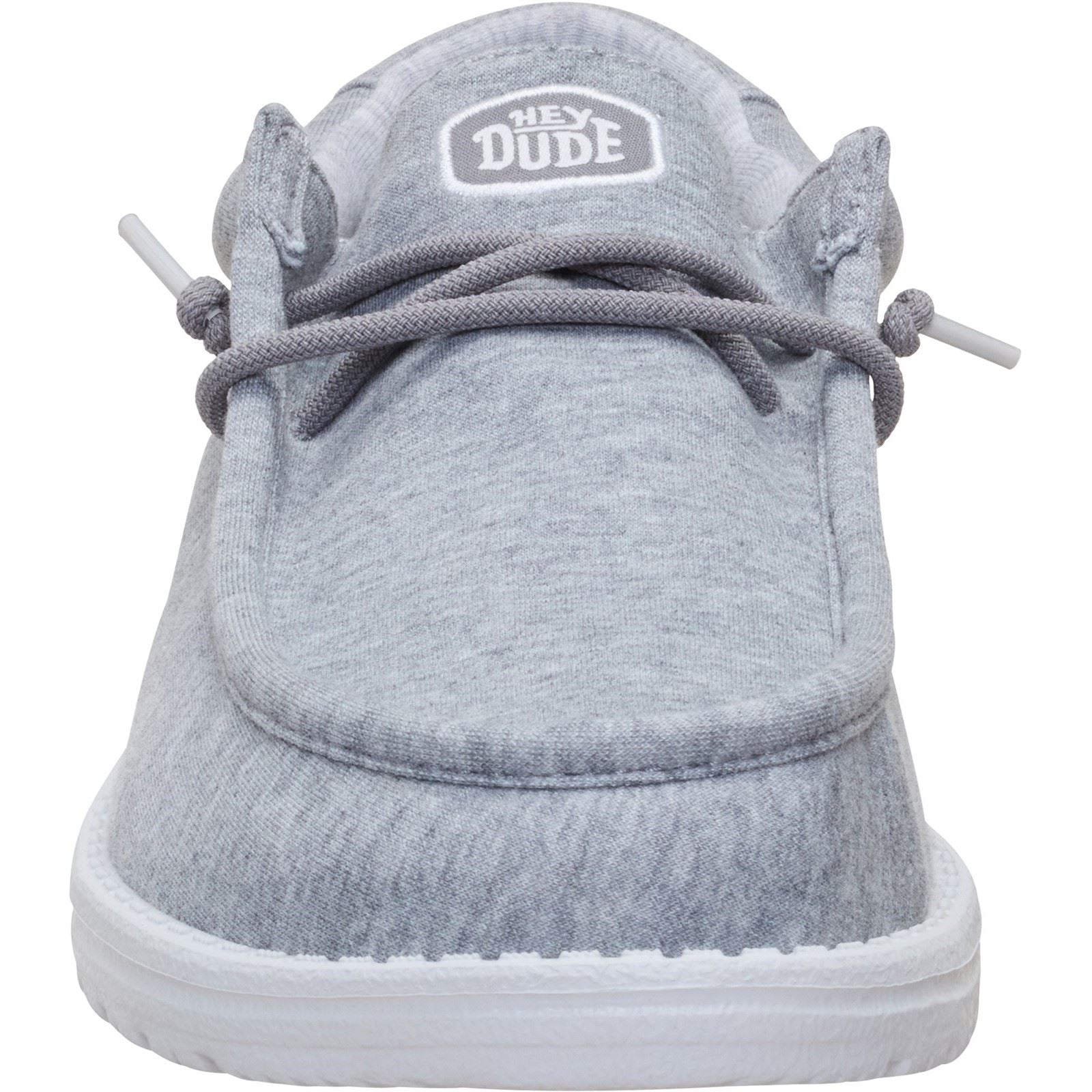 HEYDUDE Wally Stretch Jersey Mocassins Gris Pour Homme En Textile