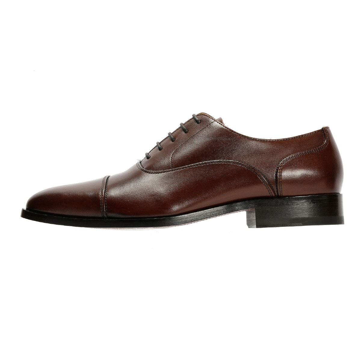 Chapman & Moore Toe Cap Oxford Chaussures En Cuir Pour Hommes Brunes À Lacets