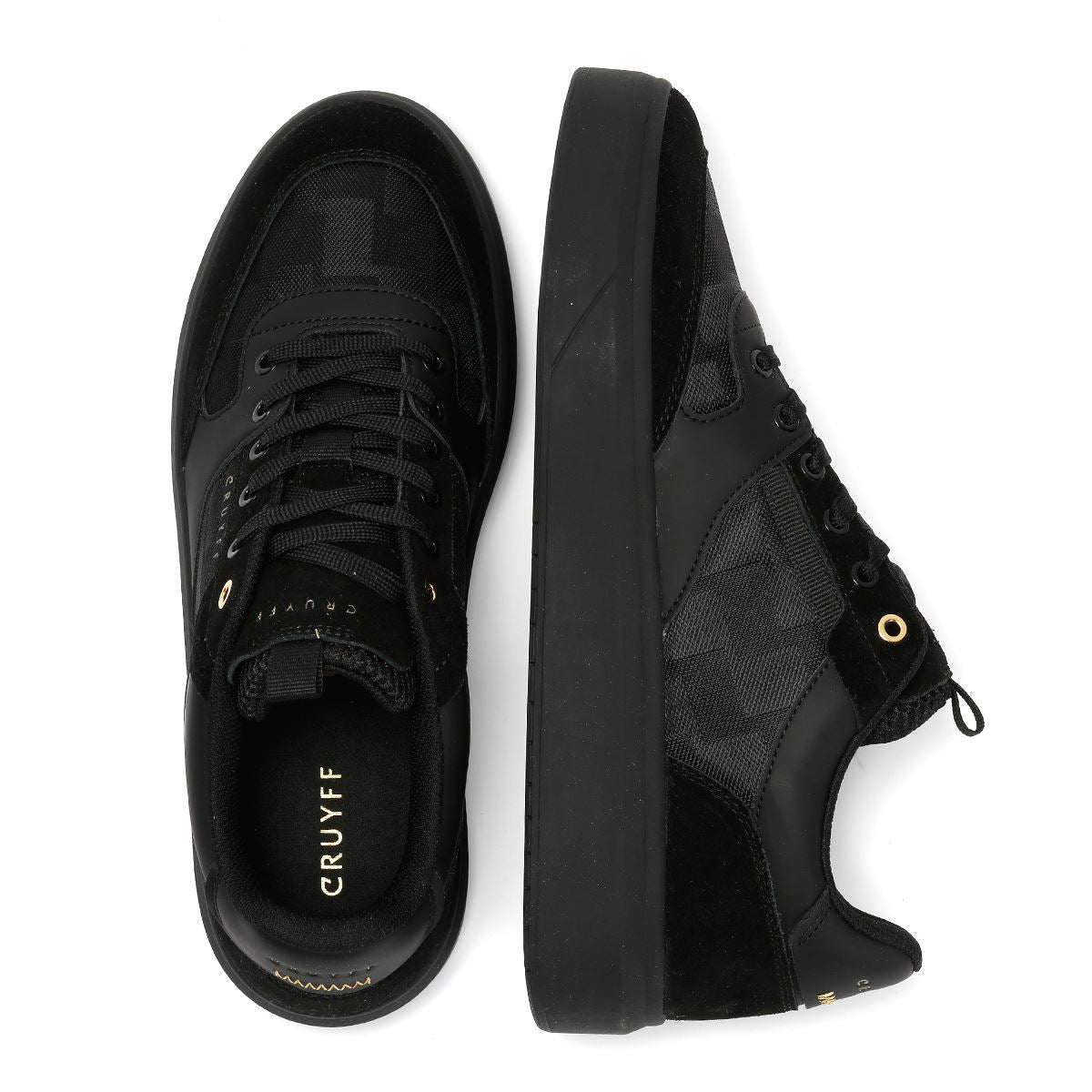 Cruyff Terra Court Baskets Noires Pour Hommes