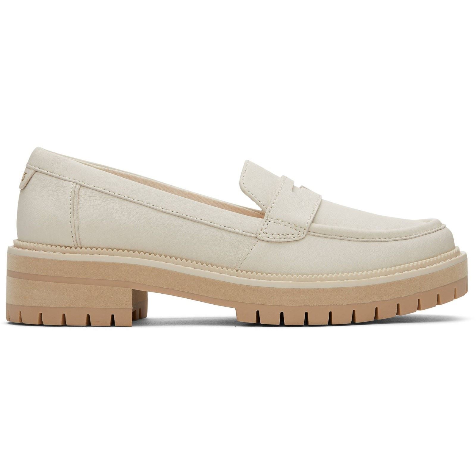 TOMS Cara Mocassins En Cuir Légers Pour Femmes En Sable